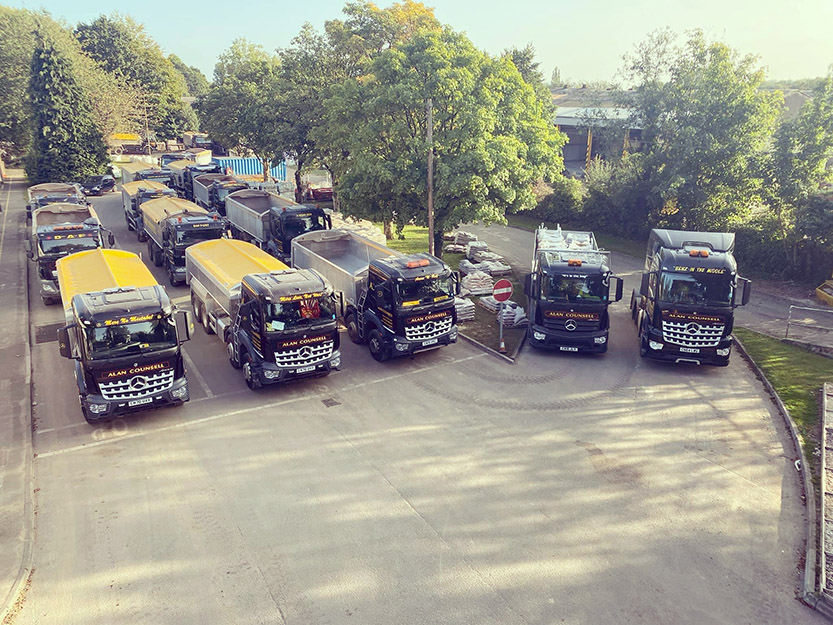 Image of Alan Counsell's fleet of HGVs