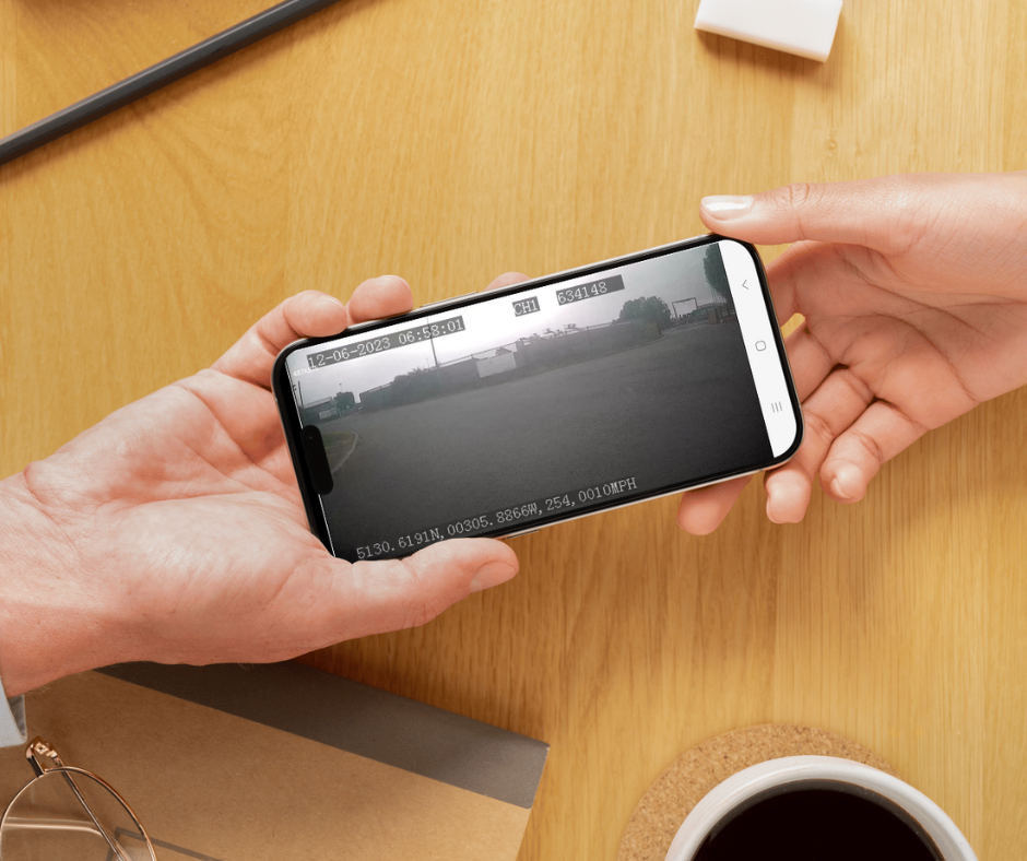 Mobile view of vehicle tracking camera.